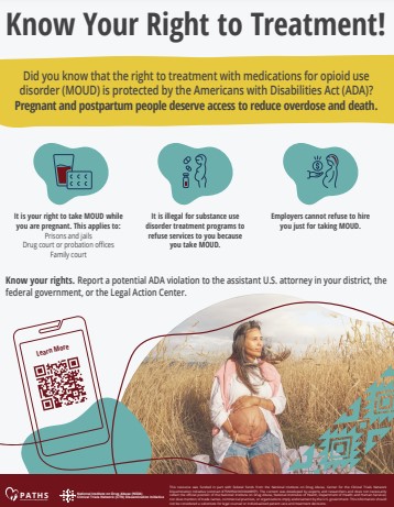 Screenshot of the AIAN poster with the heading Know your right to treatment!