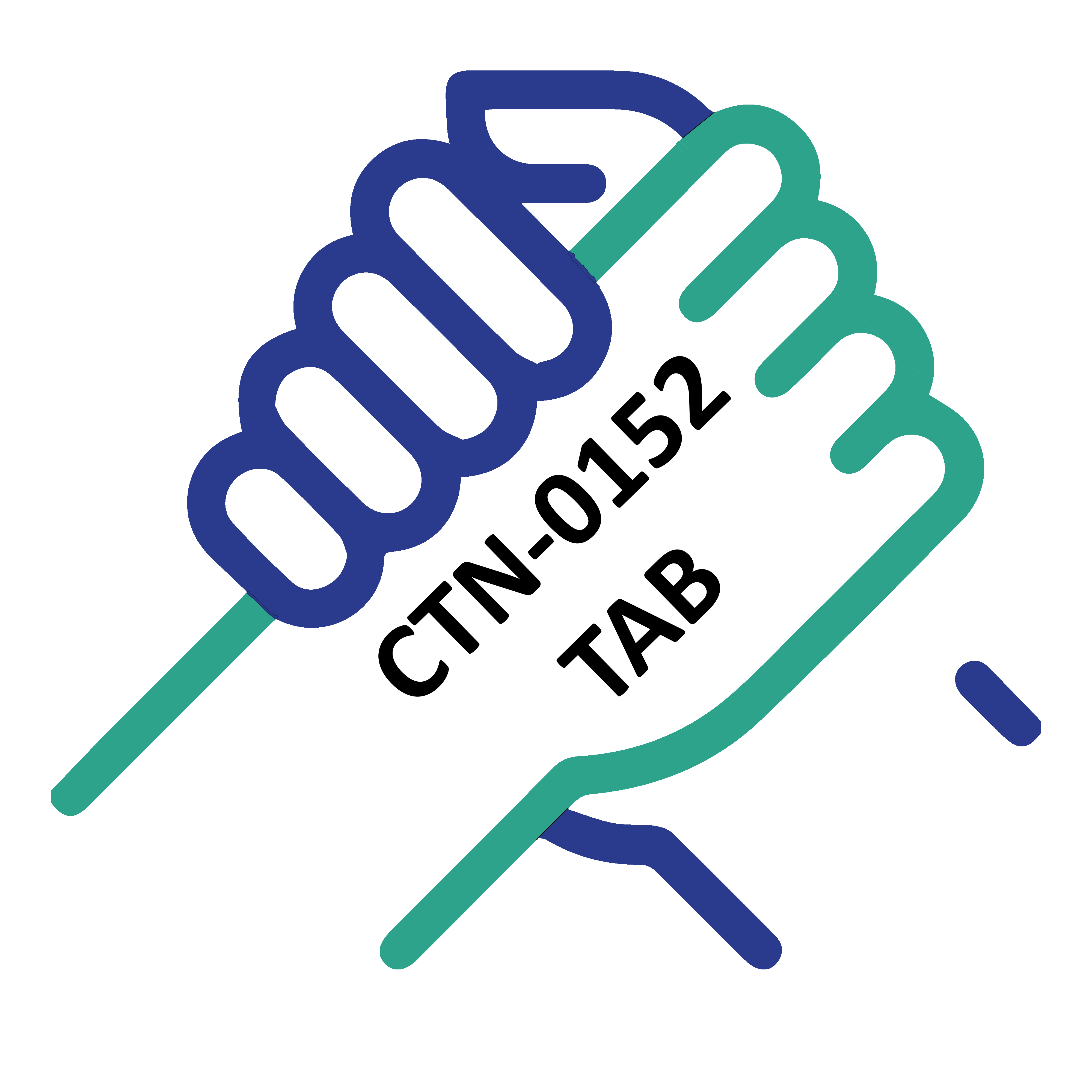 CTN-0152 TAB with illustration of two hands clasping together